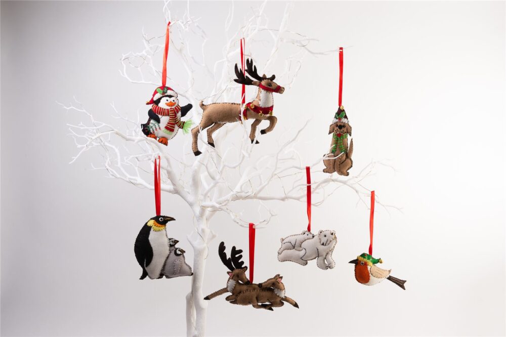 Handmade Felt 'When Santa Got Stuck In The Chimney' Christmas Tree Hanging Decoration - 11.5 cm - Image 4