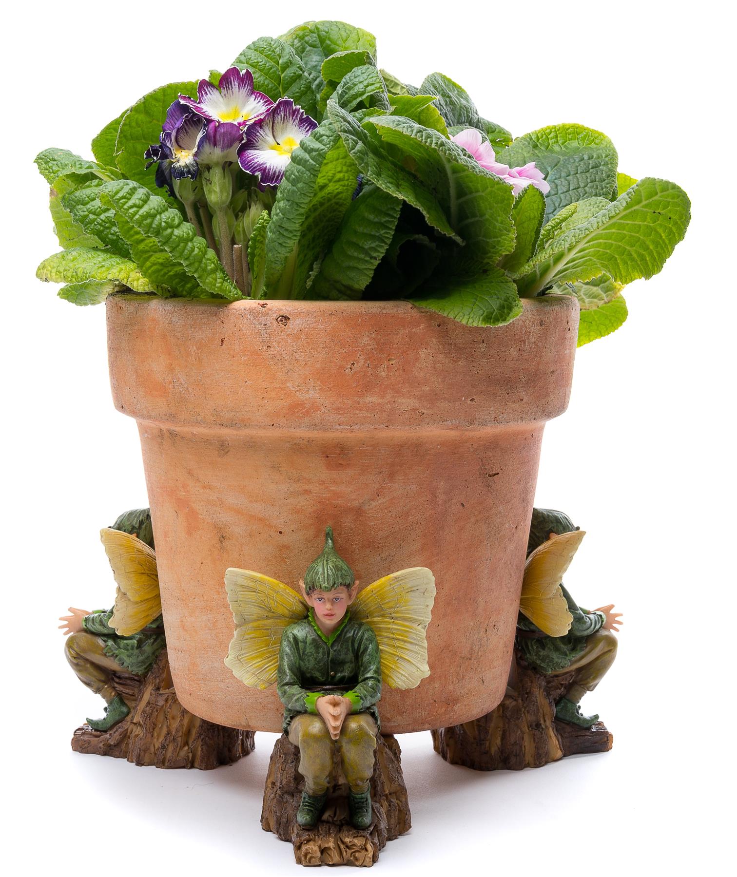Elm Tree Flower Fairy Plant Pot Feet - Set of 3