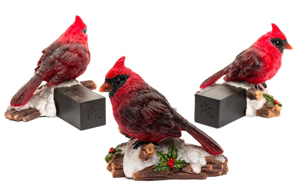 Red Cardinal Bird Plant Pot Feet - Set of 3 - Image 2