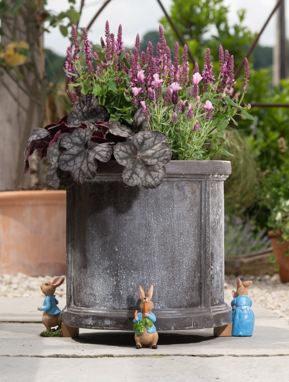 Beatrix Potter Peter Rabbit Plant Pot Feet - Set of 3 - Peter Eating Carrots, Peter Running and Peter Hugging Mrs Rabbit - Image 3