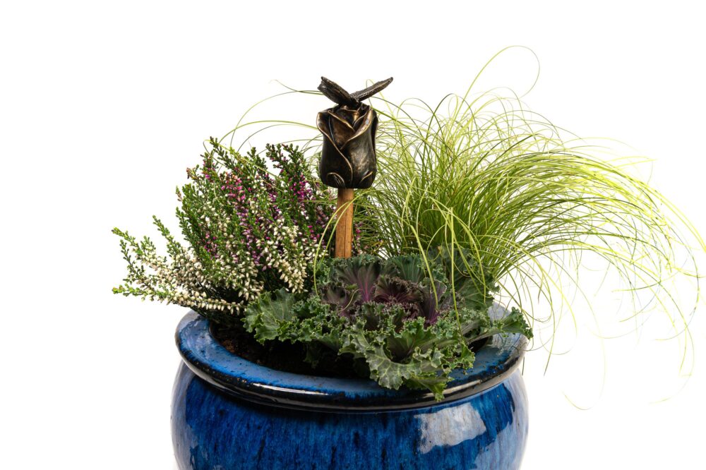 Set of 5 Animals & Insects Cane or Stake Toppers Hedgehog, Bee, Butterfly, Frog, Snail - Image 10
