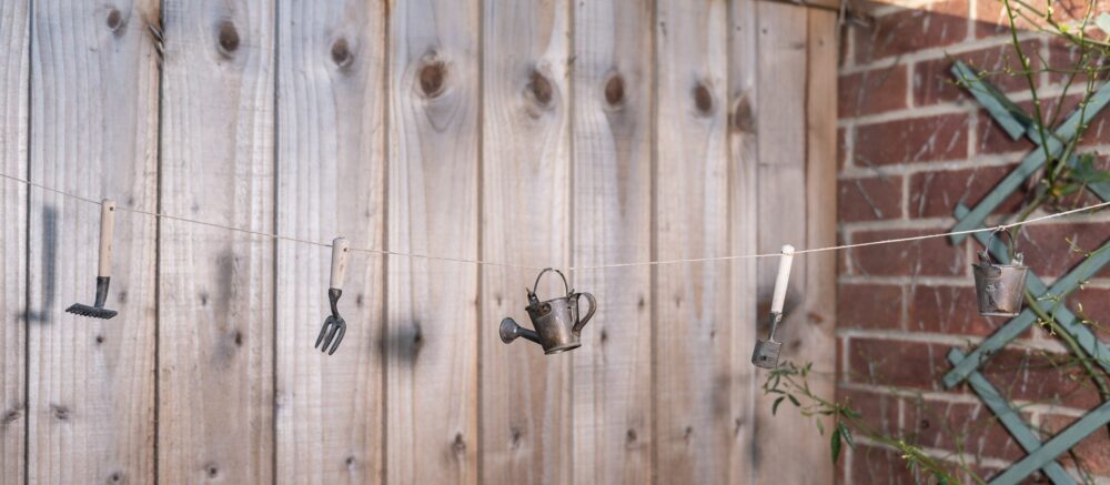 Decorative Handmade Garden Tool Garland - Image 2