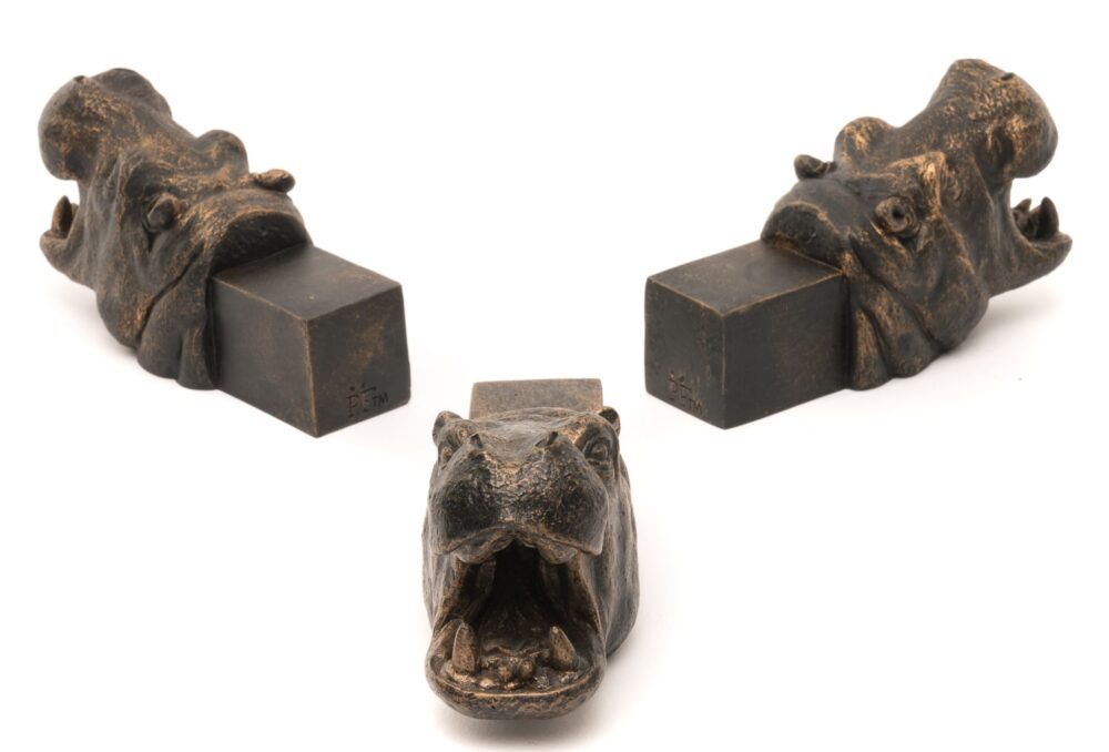 Hippopotamus Hippo Plant Pot Feet - Set of 3 - Image 2