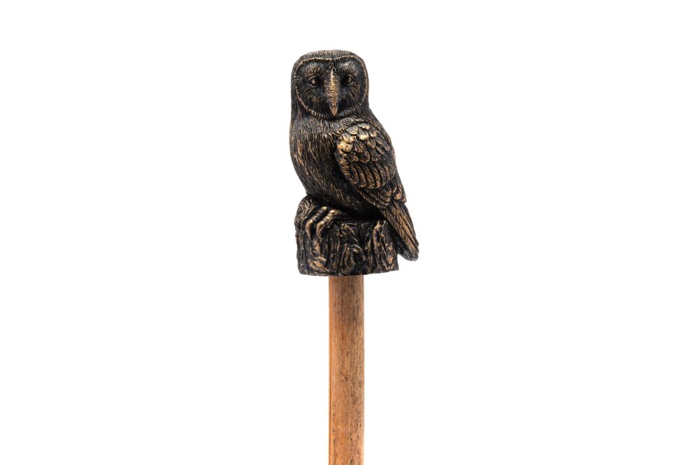 Set of 5 Animals & Insects Cane or Stake Toppers Barn Owl, Harvest Mouse, Dragonfly, Hare, Wren - Image 8