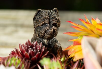 Antique Bronze Coloured West Highland Terrier Pot Buddy Plant Pot Hanger