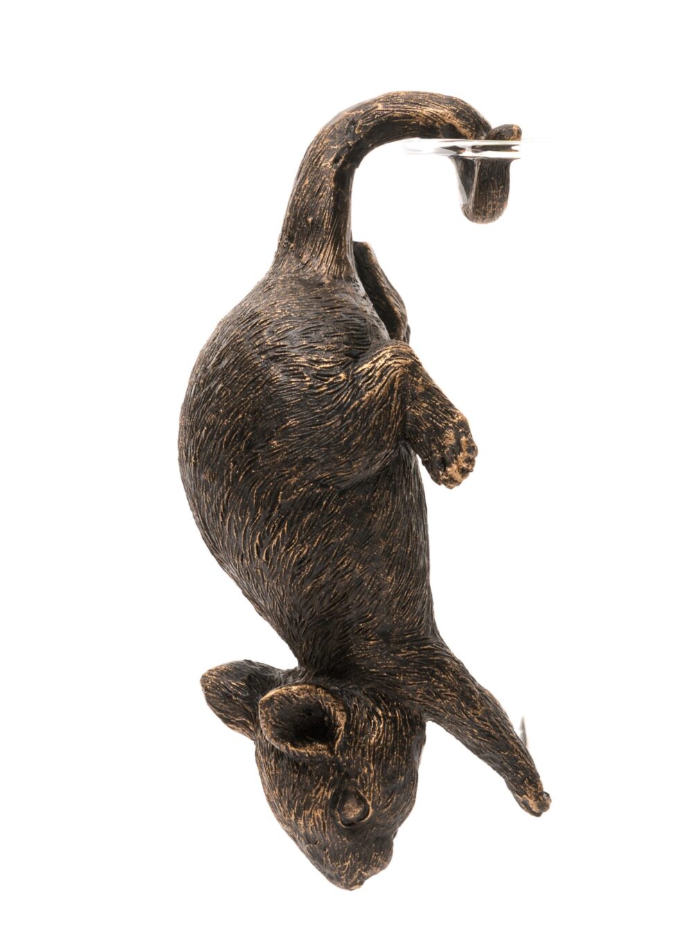 Antique Bronze Coloured Mouse Pot Buddy Plant Pot Hanger - Image 11