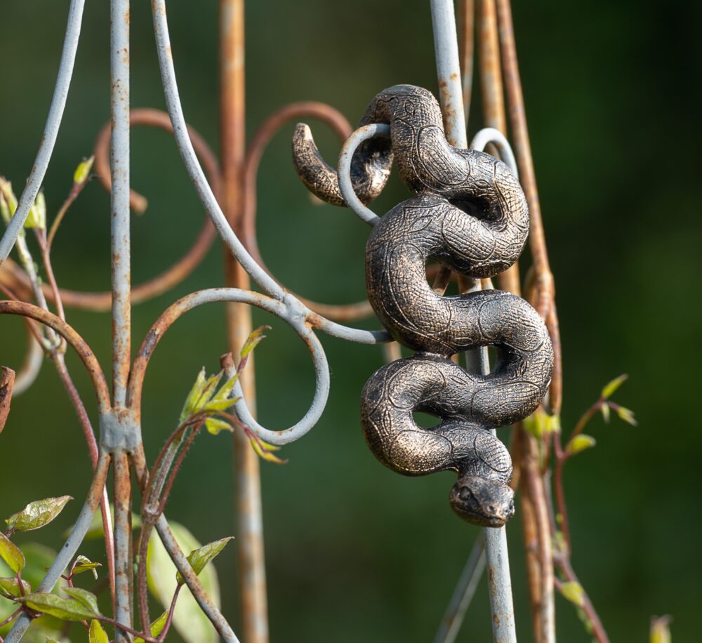 Antique Bronze Coloured Boa Constrictor Pot Buddy Plant Pot Hanger - Image 6
