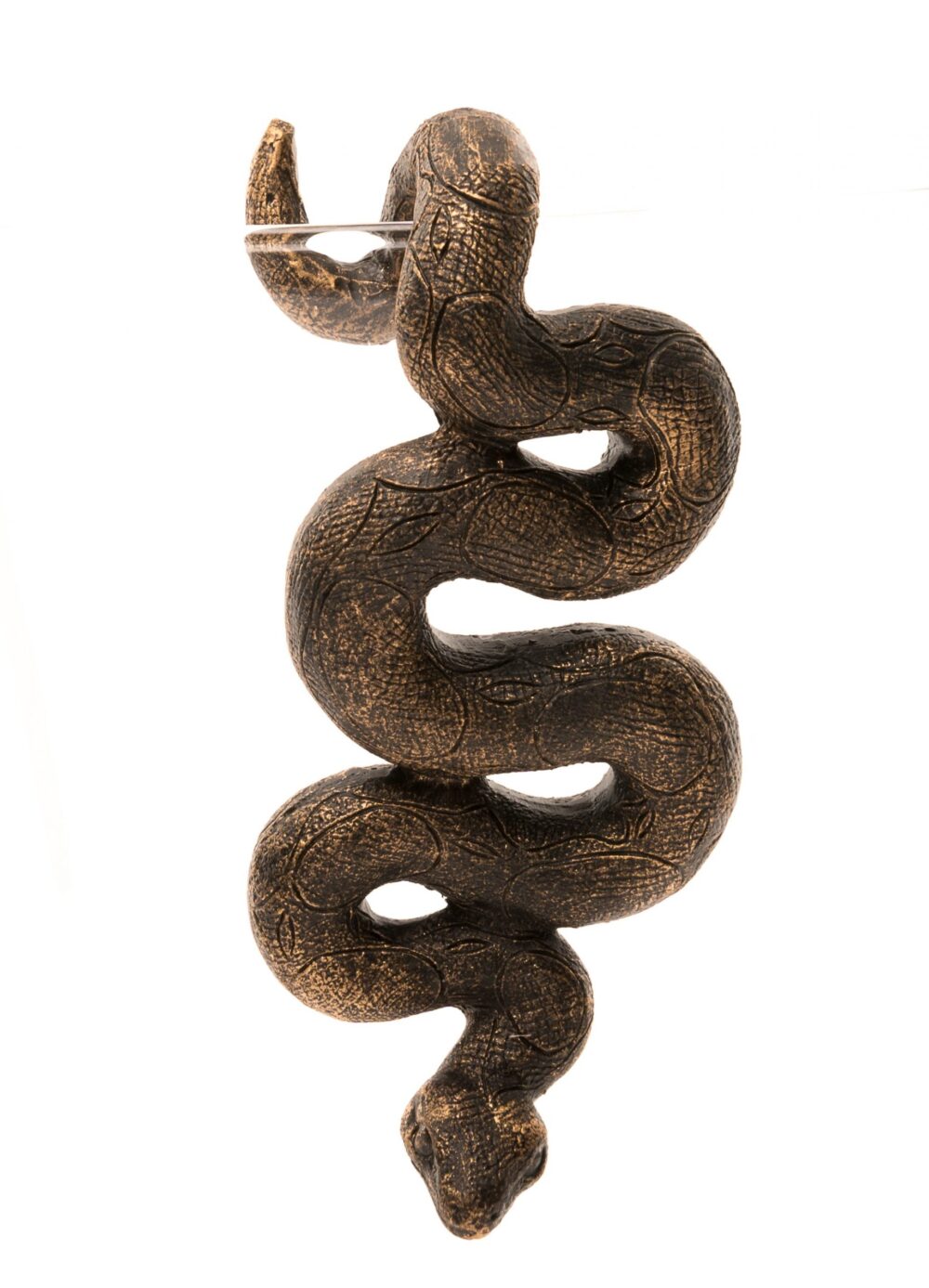 Antique Bronze Coloured Boa Constrictor Pot Buddy Plant Pot Hanger - Image 13