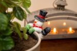 Pot Buddies Christmas Snowman Plant Pot Hanger