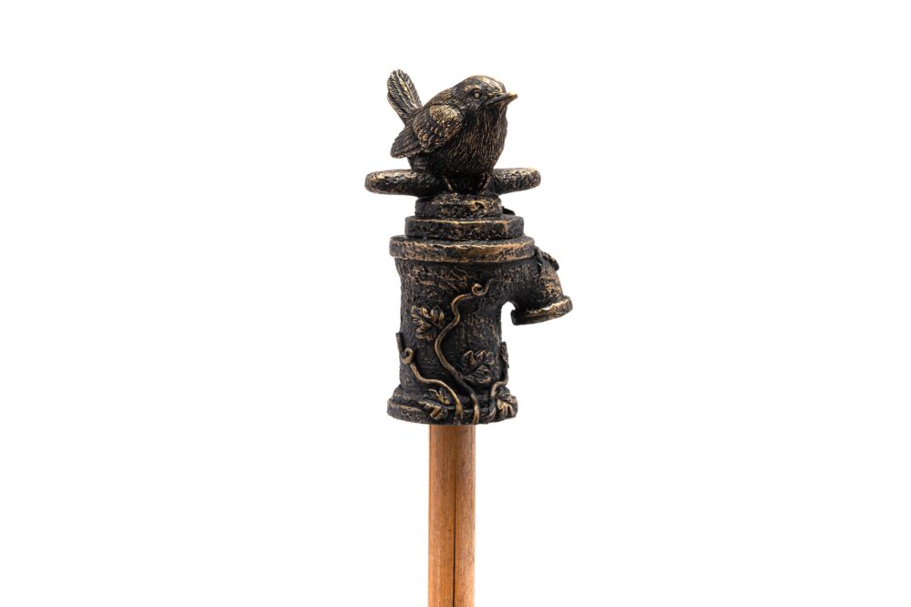 Set of 5 Animals & Insects Cane or Stake Toppers Barn Owl, Harvest Mouse, Dragonfly, Hare, Wren - Image 2
