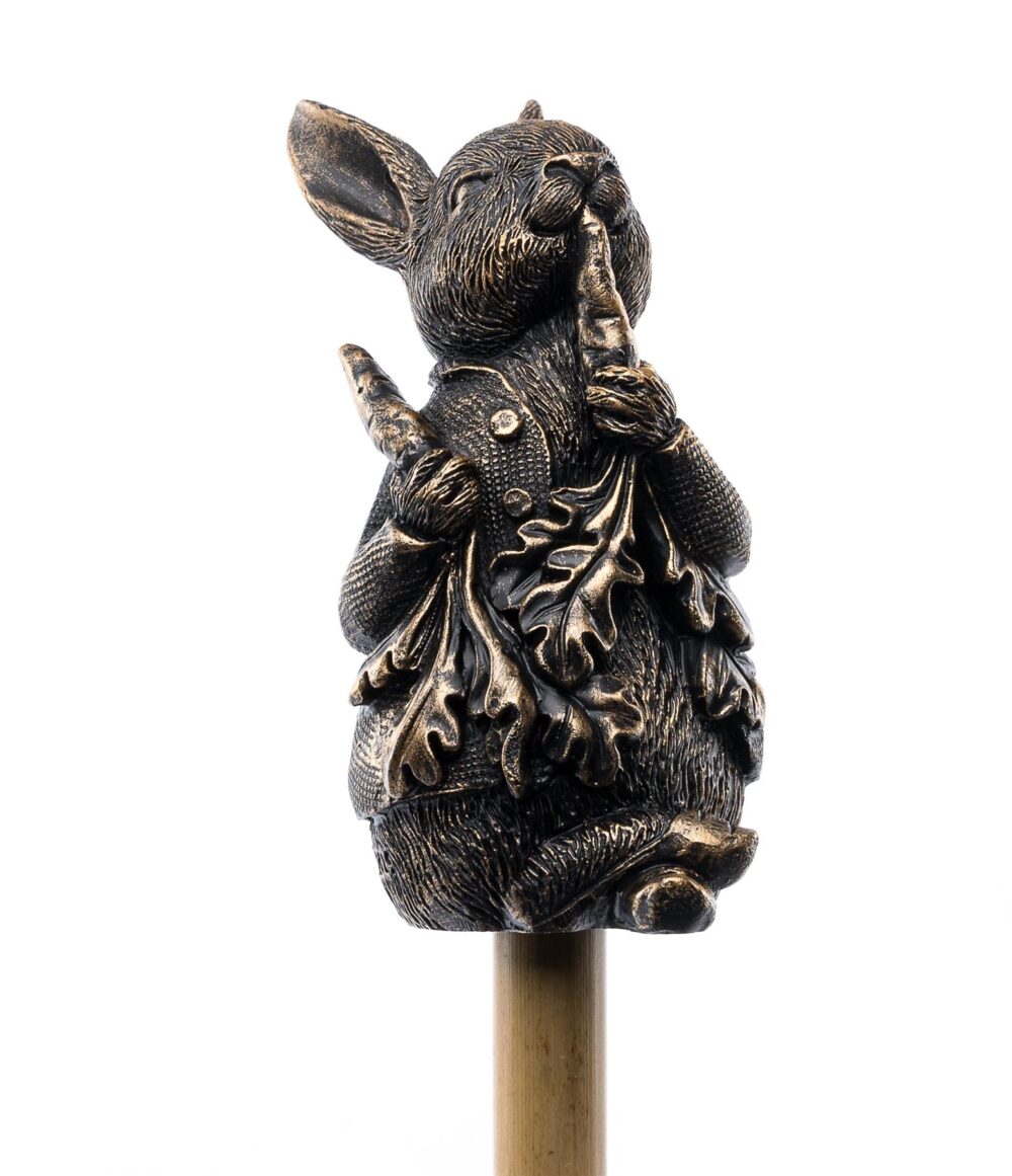 Beatrix Potter Peter Rabbit Eating Radishes Cane or Stake Topper - Image 6