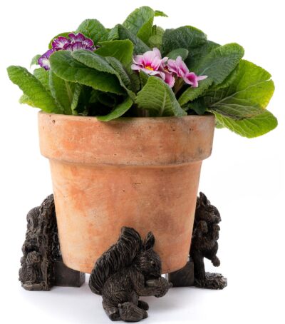 Beatrix Potter Squirrel Nutkin and Old Brown Plant Pot Feet - Set of 3