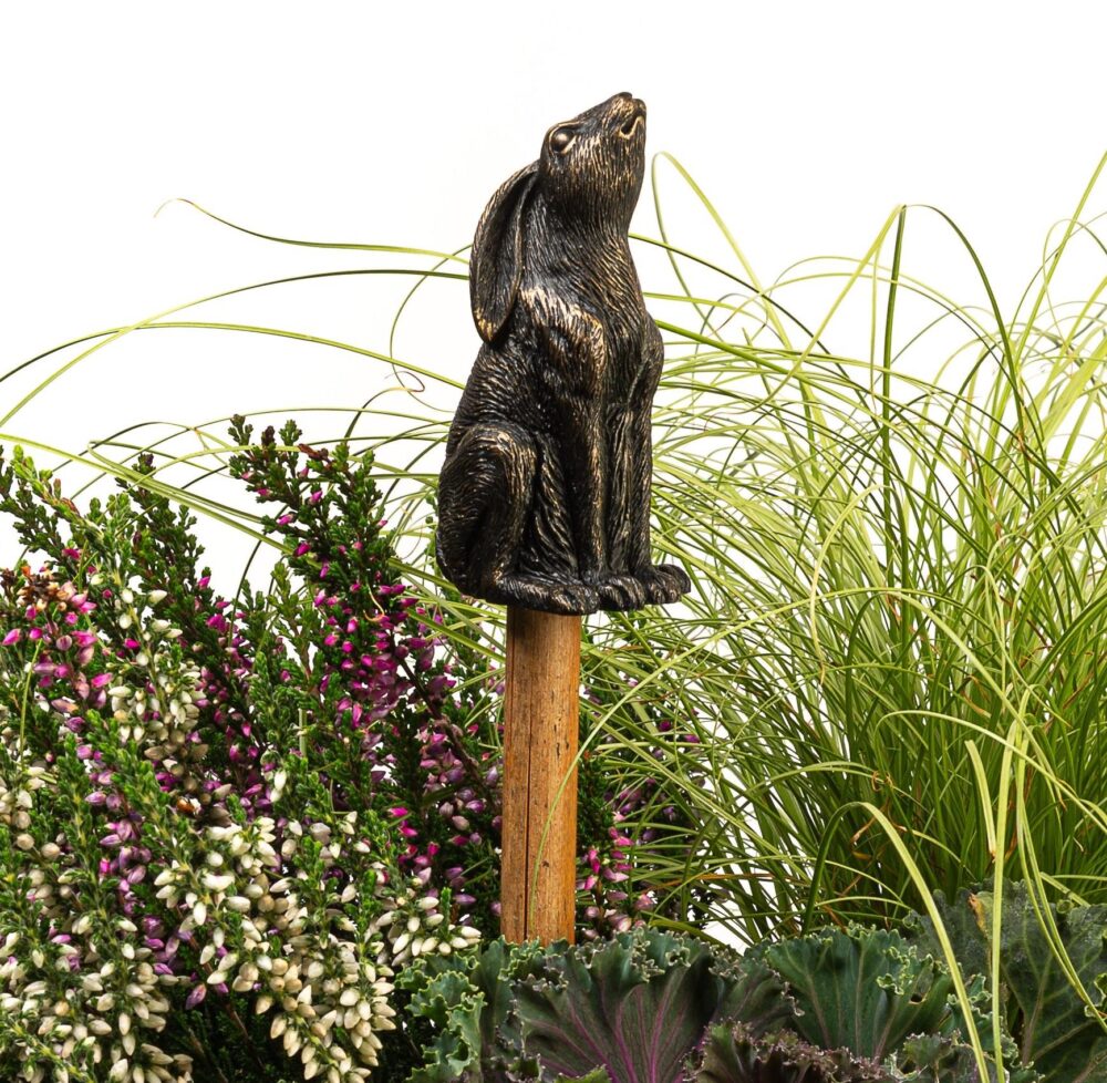 Moongazing Hare Cane or Stake Topper - Image 2
