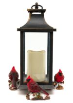 Red Cardinal Bird Plant Pot Feet - Set of 3