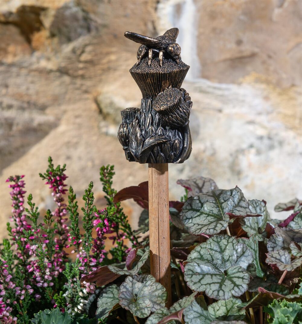 Bee On Thistle Cane or Stake Topper - Image 3