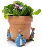 Beatrix Potter Peter Rabbit Plant Pot Feet - Set of 3 - Peter Eating Carrots, Peter Running and Peter Hugging Mrs Rabbit