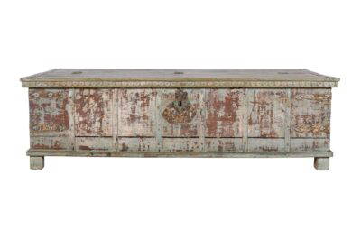 Antique Indian Teak Wood Surti Coffee Table Chest