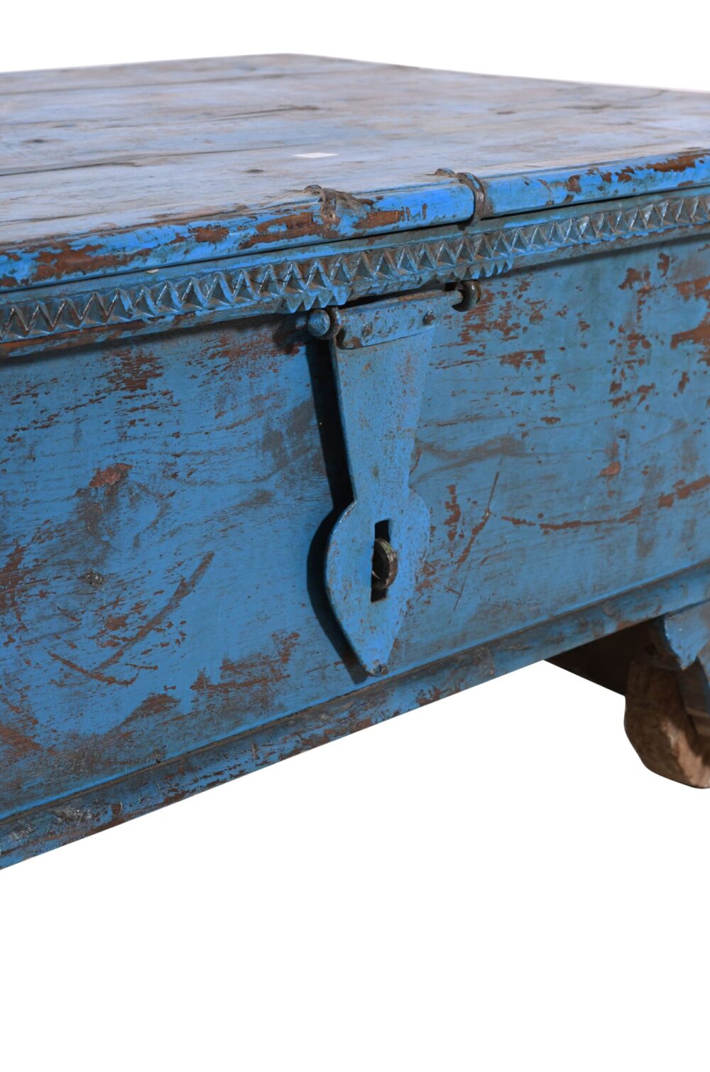 Antique Indian Teak Wood Surti Coffee Table Chest - Image 3