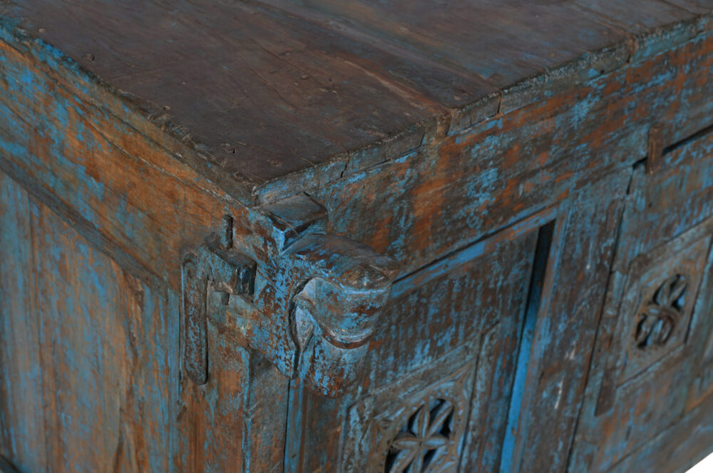 Antique Indian Teak Wood Damchiya Chest - Image 3