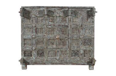 Antique Indian Teak Wood Damchiya Chest