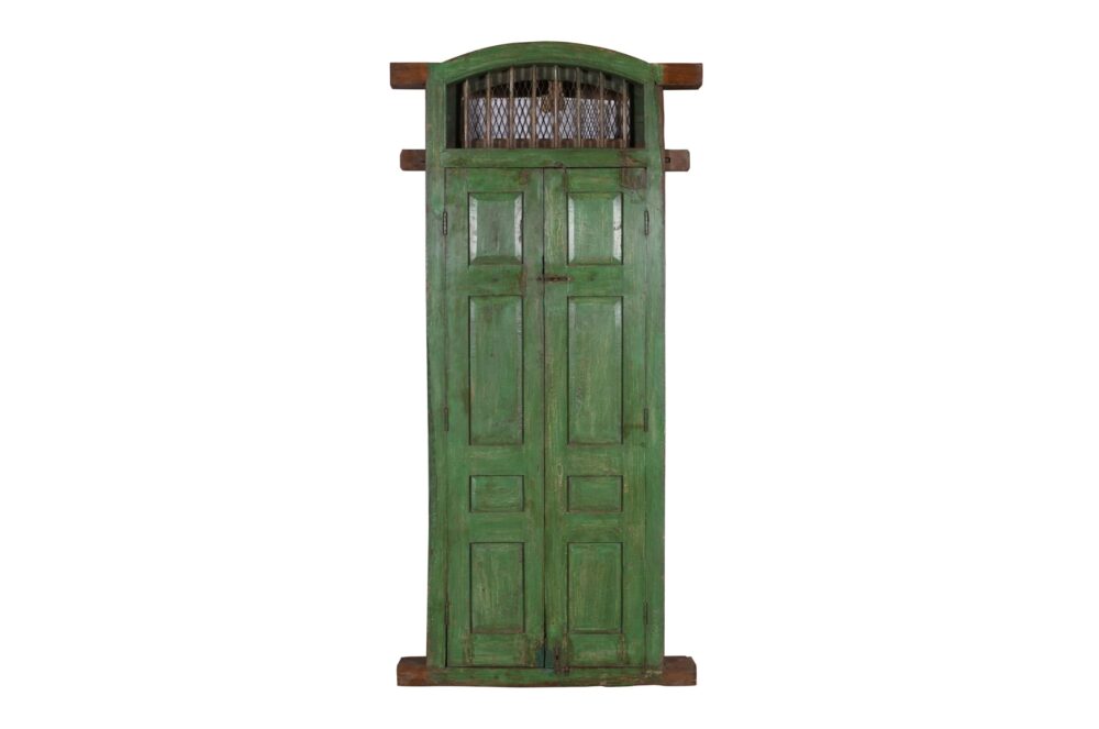 Antique Indian Teak Door and Surround Frame