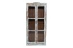 Antique Indian Teak Wood Double Glass Fronted Kaanch Almirah Display Cupboard