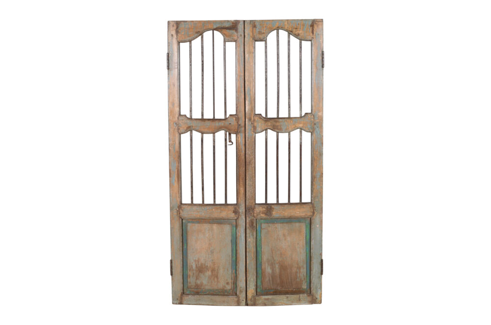 Antique Indian Teak Wood Jali Shutter Doors