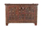 Antique Indian Teak Wood Pitara Console Chest