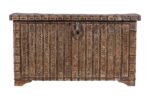 Antique Indian Teak Wood Pitara Console Chest
