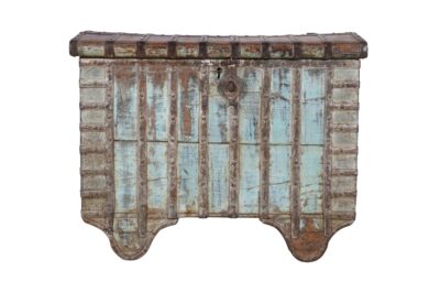 Antique Indian Teak Wood Pitara Console Chest