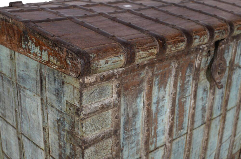Antique Indian Teak Wood Pitara Console Chest - Image 5