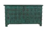 Antique Indian Teak Wood Pitara Console Chest
