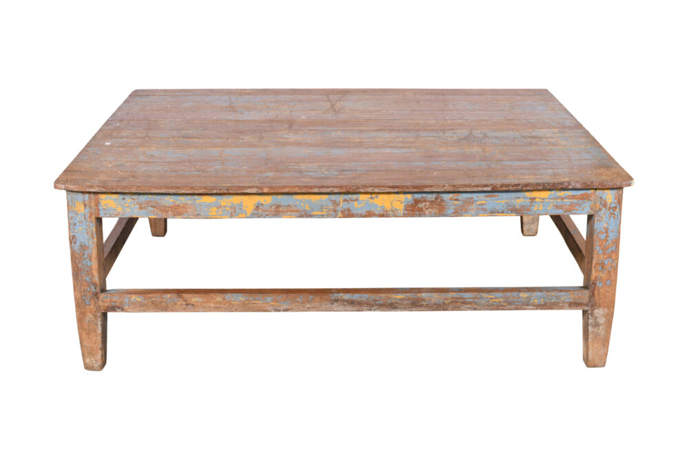 Antique Indian Thakat Teak Wood Coffee Table - Image 3