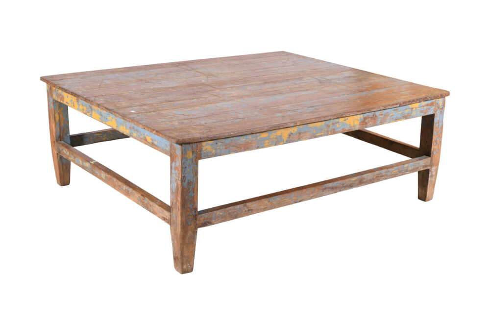 Antique Indian Thakat Teak Wood Coffee Table - Image 2