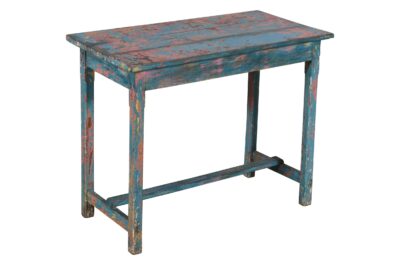 Antique Indian Teak Wood Writing Desk Or Occasional Table