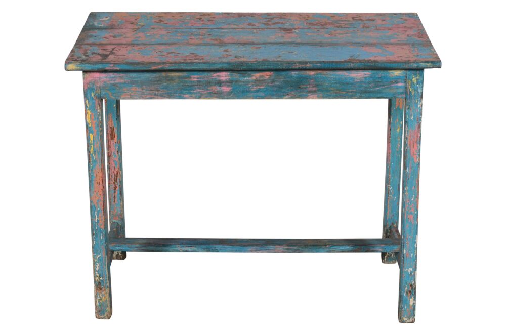 Antique Indian Teak Wood Writing Desk Or Occasional Table - Image 2
