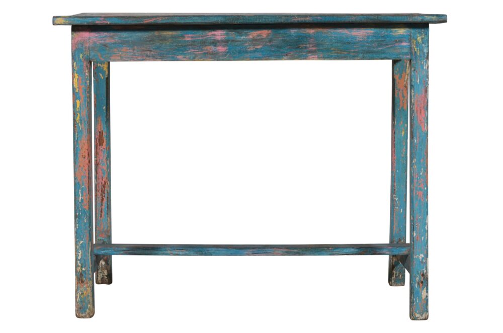 Antique Indian Teak Wood Writing Desk Or Occasional Table - Image 3