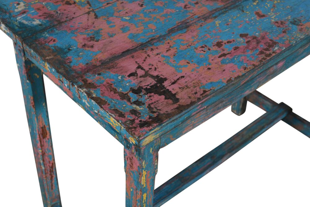 Antique Indian Teak Wood Writing Desk Or Occasional Table - Image 4