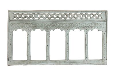 Antique Indian Teak Wood Moghul Style Mirror