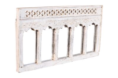 Antique Indian Teak Wood Moghul Style Mirror