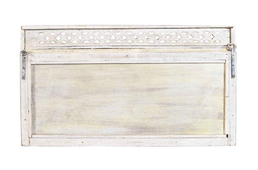 Antique Indian Teak Wood Moghul Style Mirror - Image 2
