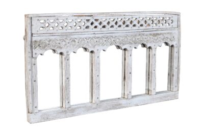 Antique Indian Teak Wood Moghul Style Mirror
