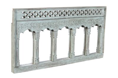 Antique Indian Teak Wood Moghul Style Mirror