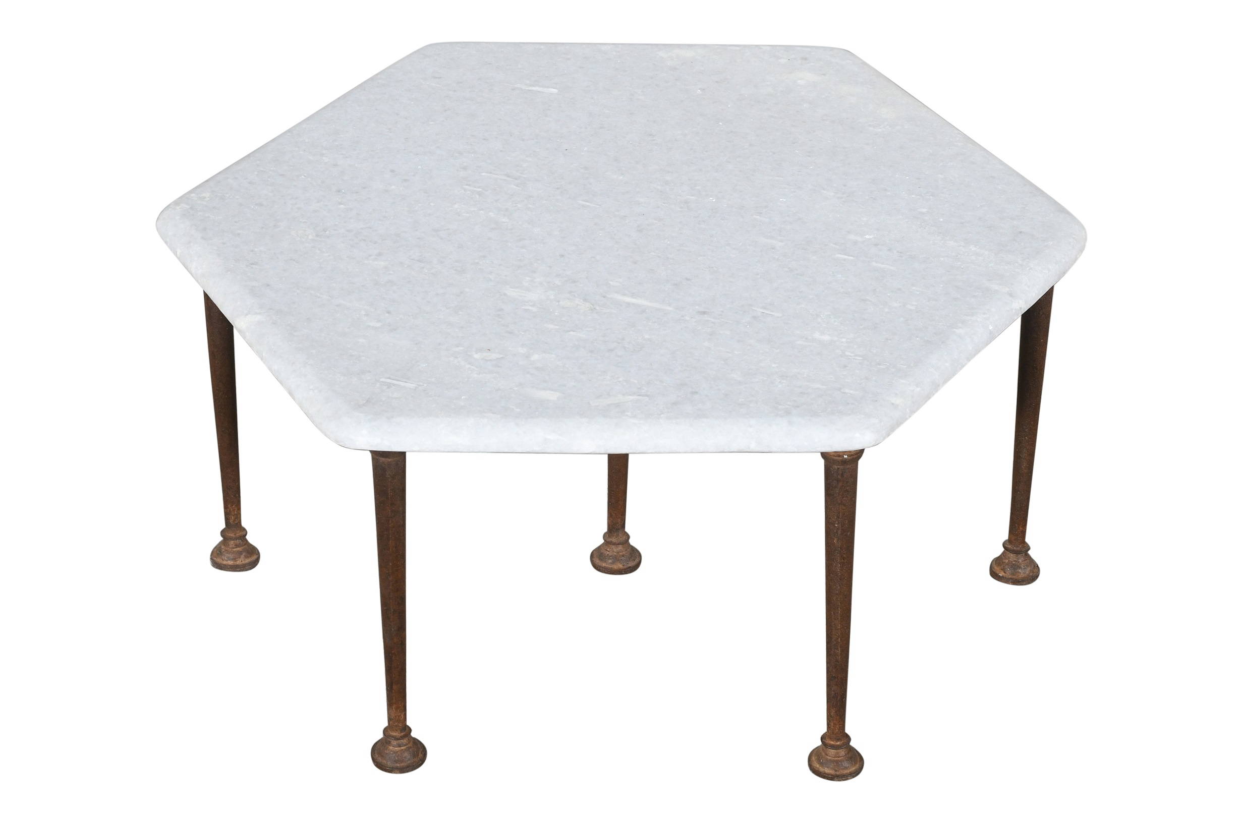 Antique Indian Iron And Marble Tea Table - Image 3