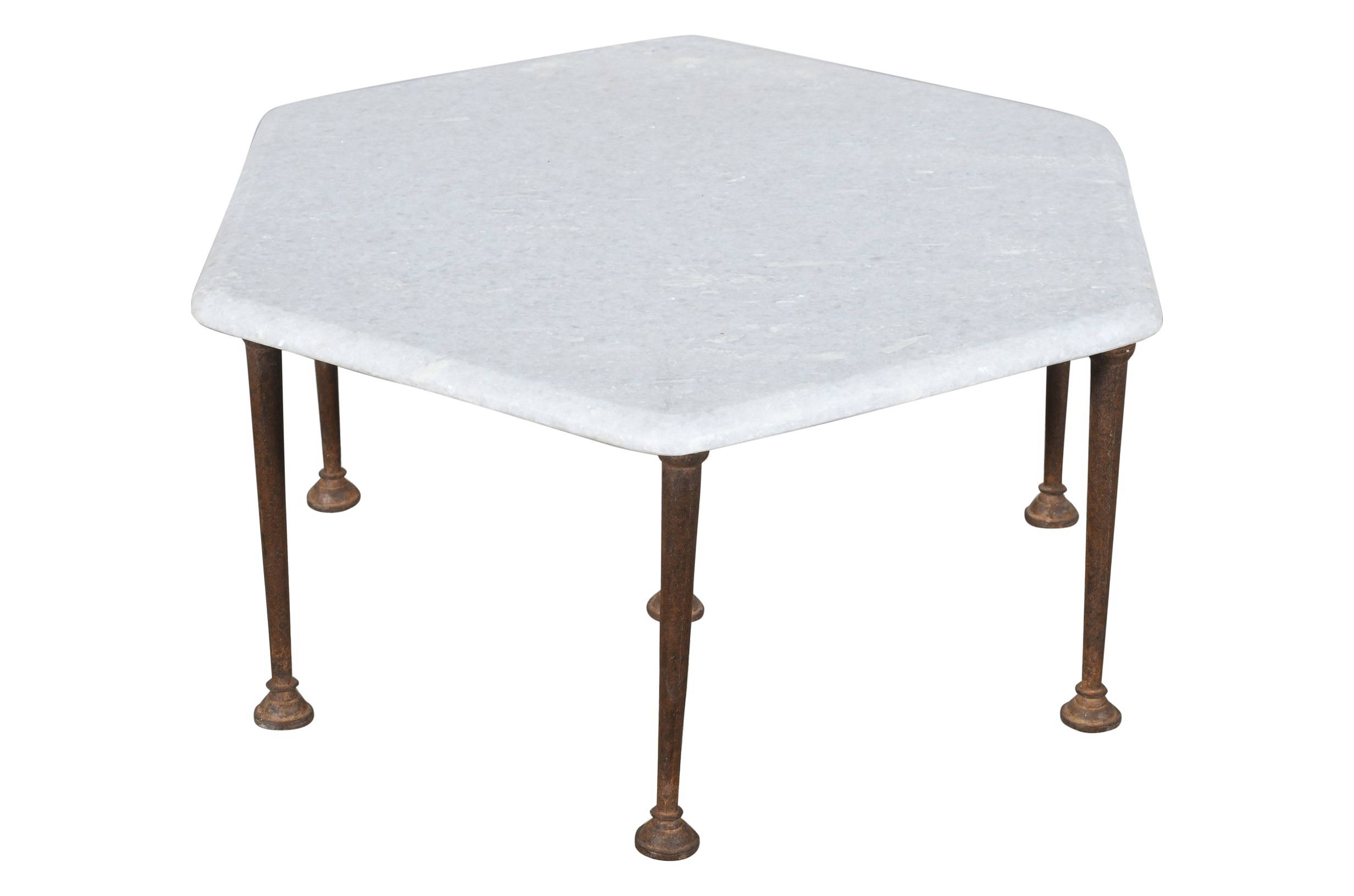 Antique Indian Iron And Marble Tea Table - Image 2