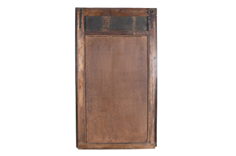 Large Antique Indian Teak Wood Mirror - Image 4