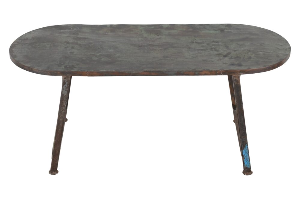 Reclaimed Vintage Indian Iron Metal Table - Image 7