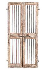 Antique Indian Pair Of Teak Wood Jali Doors
