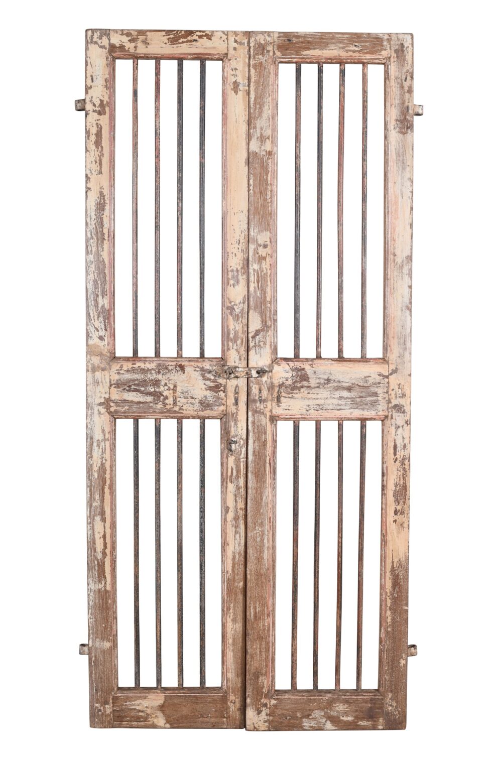 Antique Indian Pair Of Teak Wood Jali Doors - Image 3