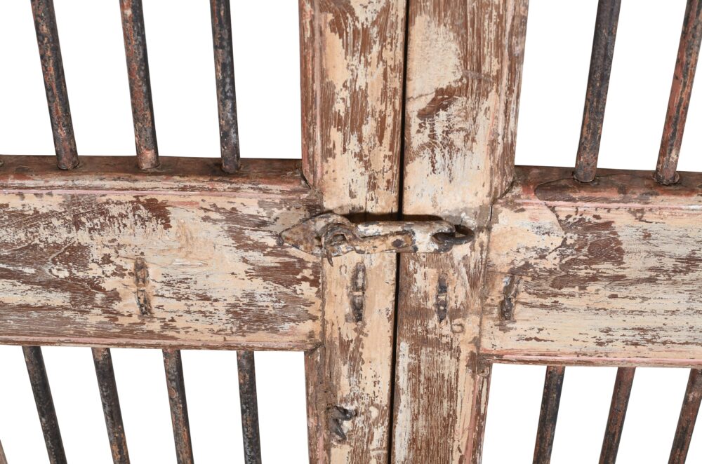 Antique Indian Pair Of Teak Wood Jali Doors - Image 2